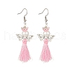 Angel 304 Stainless Steel Dangle Earrings EJEW-MZ00410-05-2