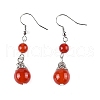Natural Gemstone Dangle Earrings EJEW-JE01374-3