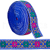 7M Flat Ethnic Style Polyester Ribbon OCOR-WH0046-74A-1