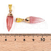 Synthetic Cherry Quartz Glass Pendants G-N345-01D-3
