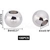 DICOSMETIC 304 Stainless Steel European Beads STAS-DC0001-84-2