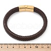 Braided Microfiber Leather Cord Bracelets for Women Men BJEW-D304-05G-01-3