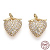 925 Sterling Silver Micro Pave Cubic Zirconia Charms STER-T004-60G-3