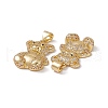 Brass Micro Pave Cubic Zirconia Pendants KK-B061-16G-3