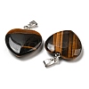 Natural Tiger Eye Pendants G-G956-B71-FF-2