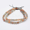 Natural Multi-Moonstone Beads Strands G-P322-43-6mm-3