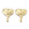 Ion Plating(IP) 201 Stainless Steel Pendants STAS-N098-065LG-3