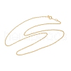 Brass Singapore Chain Necklaces for Women Men NJEW-Z068-10G-4