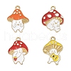 8Pcs 4 Styles Autumn Theme Alloy Enamel Pendants ENAM-YW0003-38-1