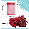 SOFPLATE 100pcs Large Organza Pouches Portable Shoes Bag Travel Storage Drawstring Bags OP-SP0001-03D-04-2