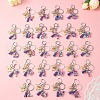 Letter & Butterfly Transparent Epoxy Resin Keychains KEYC-YW00001-3