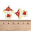 Golden Plated Alloy Enamel Pendants ENAM-Z017-09G-04-3