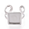 304 Stainless Steel Open Cuff Ring Components STAS-S080-041H-P-2