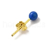 Enamel Round Ball Stud Earrings EJEW-C020-01G-01-2