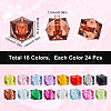 SUNNYCLUE 384Pcs 16 Colors Transparent Acrylic Beads TACR-SC0001-37-2