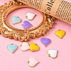 10Pcs 5 Colors Alloy Enamel Pendants ENAM-YW0002-07-4