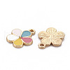 Alloy Enamel Pendants ENAM-N055-033B-NR-3