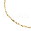 Ion Plating(IP) 304 Stainless Steel Singapore Chain Necklace for Men Women NJEW-M200-08G-2