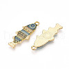 Alloy Enamel Pendants FIND-C037-16G-09-1-2