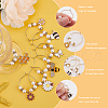 BENECREAT 16Pcs 16 Style Bees & Flower Theme Alloy Enamel Wine Glass Charms AJEW-BC0003-91-3