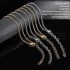 Unicraftale 12Pcs 2 Colors 304 Stainless Steel Box Chains/Venice Chains Bracelets Making MAK-UN0001-20-4