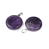 Natural Amethyst Pendants G-A259-04P-07-2