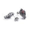 Retro 304 Stainless Steel Stud Earrings X-EJEW-L248-051AS-2