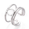 304 Stainless Steel Cuff Rings Components STAS-N113-04P-1
