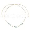 Adjustable Dyed Natural Malaysia Jade & Cat Eye Round Beaded Braided Necklaces NJEW-JN05325-4