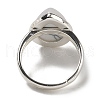 Natural & Synthetic Gemstone Teardrop Adjustable Rings RJEW-K371-08S-5