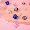  12Pcs 6 Colors Transparent Glass Bead Cap GLAA-TA0002-06-4