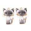 Alloy Enamel Pendants ENAM-M046-10G-E-2