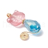 Electroplate Glass Beaded  Pendants PALLOY-JF03996-4