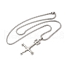 Cross Pendant Necklaces NJEW-C044-04P-2