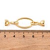 Brass Fold Over Clasps KK-U016-18G-3