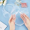 Fingerinspire 2Pcs 2 Styles Bridal Rhinestones Pearl Mesh Veil Cloth Hair Bands MRMJ-FG0001-16A-3