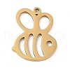 5Pcs 201 Stainless Steel Charms STAS-B064-01G-1