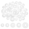   150Pcs 5 Style Plastic Doll Eye Nose Round Gaskets KY-PH0001-72-1