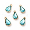 Faceted Glass Rhinestone Pendants FIND-G049-01G-03-3