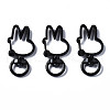 Spray Painted Eco-Friendly Alloy Swivel Snap Hooks Clasps PALLOY-T080-12A-NR-1