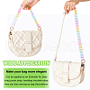 WADORN 2Pcs 2 Style Rainbow Color Transparent Acrylic Curb Chain Bag Handles AJEW-WR0001-66-3