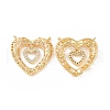 Brass Micro Pave Cubic Zirconia 2-Loop Pendants ZIRC-P106-29G-1