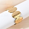 Oval 304 Stainless Steel Cuff Open Bangles BJEW-L610-14G-1
