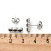 304 Stainless Steel Stud Earrings EJEW-F361-01P-3