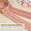 Olycraft 5M Polyester Jacquard Leaf Ribbon OCOR-OC0001-59C-4