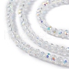 Transparent Electroplate Glass Beads Strands EGLA-F156-AB06-3