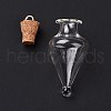 Teardrop Glass Cork Bottle Pendants AJEW-A041-01D-3