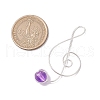 Drawbench Transparent Glass Copper Wire Wrapped Big Pendants PALLOY-JF03212-3