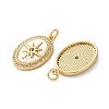 Brass Micro Pave Cubic Zirconia Pendants KK-U070-24G-2