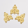 Alloy Rhinestone Connector Settings X-EA10684Y-G-4